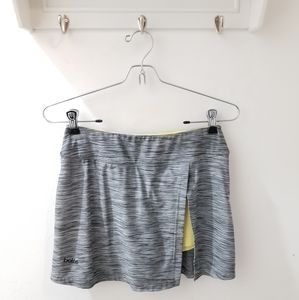 Bollé Heather Gray Athletic Skort With Side Slit with Attached Yellow Shorts XS